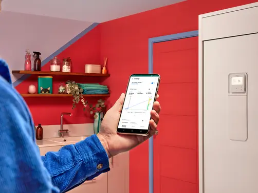 Ovládanie 12 kW tepelného čerpadla Samsung EHS Mono R290 (propán) cez mobil