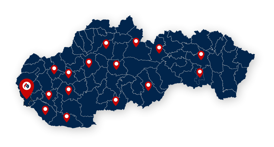 Mapa inštalatérov tepelných čerpadiel, fotovoltiky